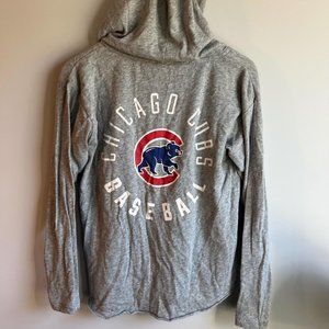 Victoria's Secret PINK Chicago Cubs MLB Baseball Slouchy Hoodie Size XS